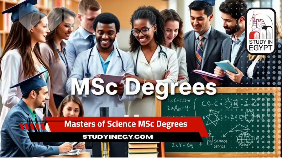 Masters of Science MSc Degrees in Egypt Online