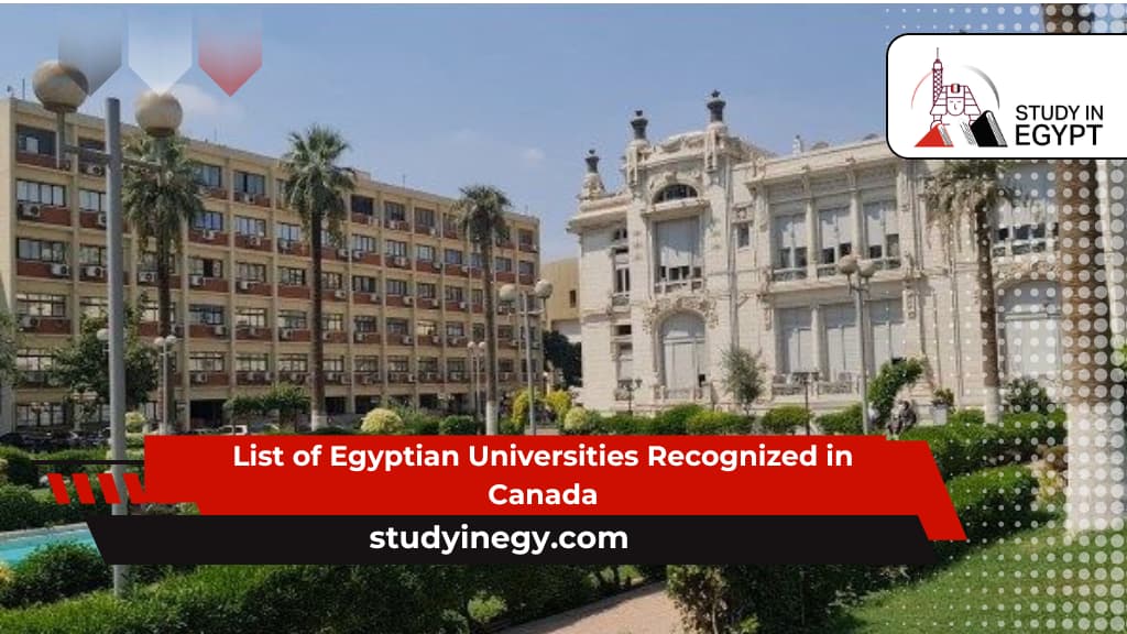 List of Egyptian Universities Recognized in Canada