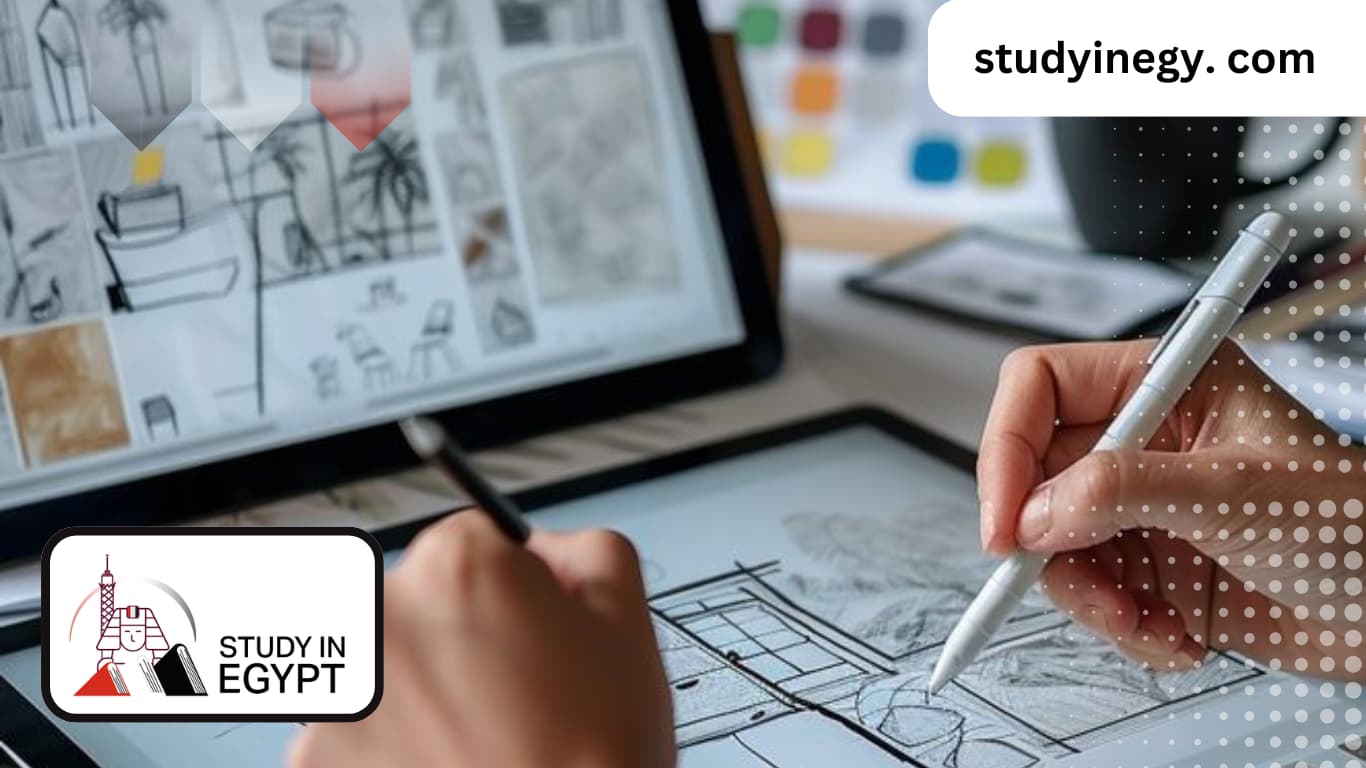 Studying at The Faculty of Fine Arts at Helwan University